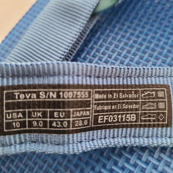 Teva Light Blue Men's Sandals - Picture 4 of 5